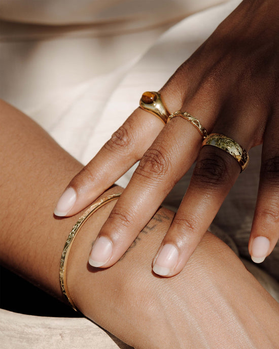 Tiger's Eye Ring Gold