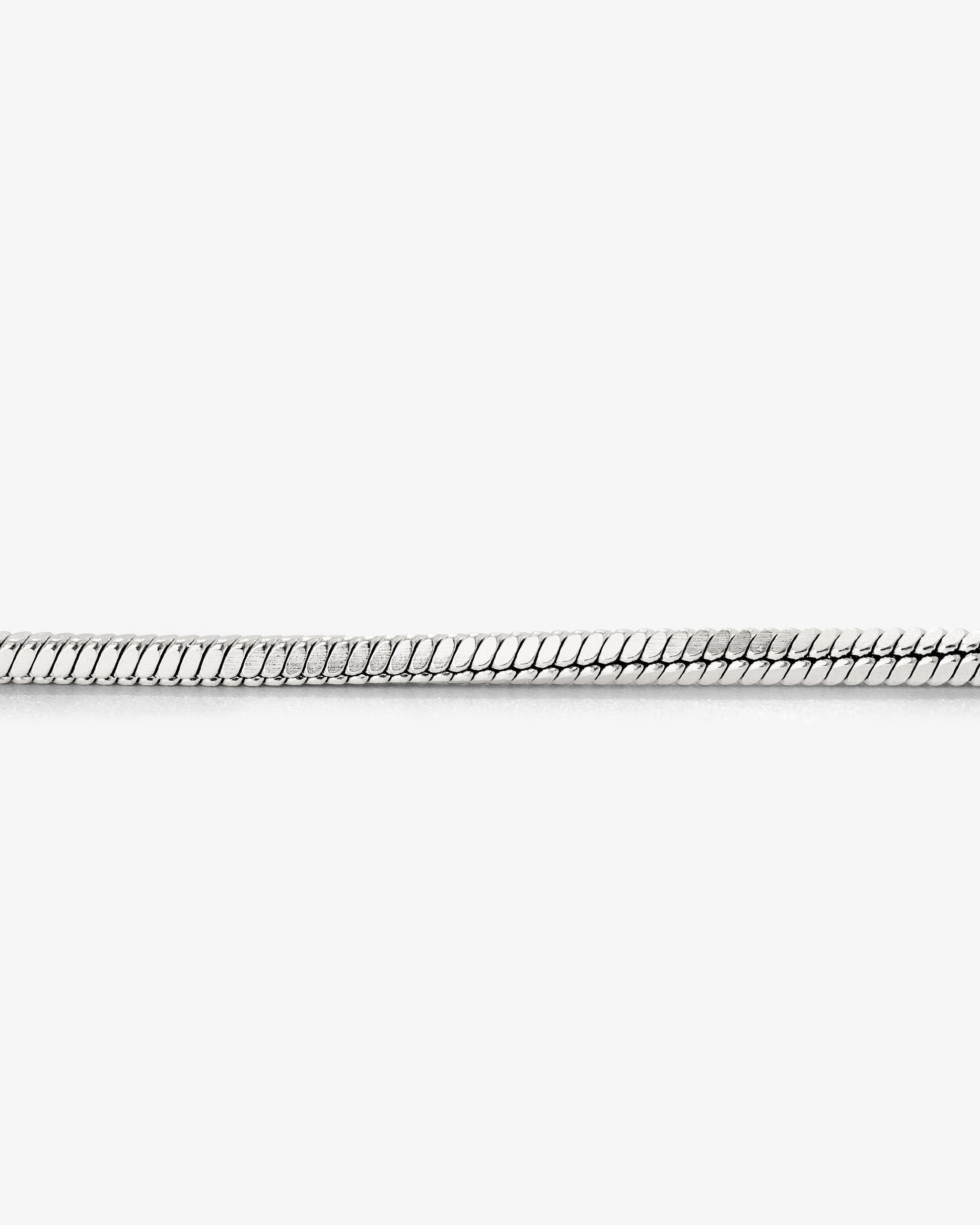 Squared Snake Chain Necklace Silber