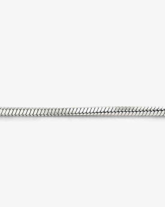 Squared Snake Chain Necklace Silber