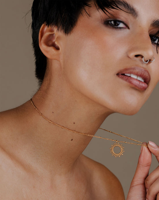 Sunny Beads Necklace Roségold
