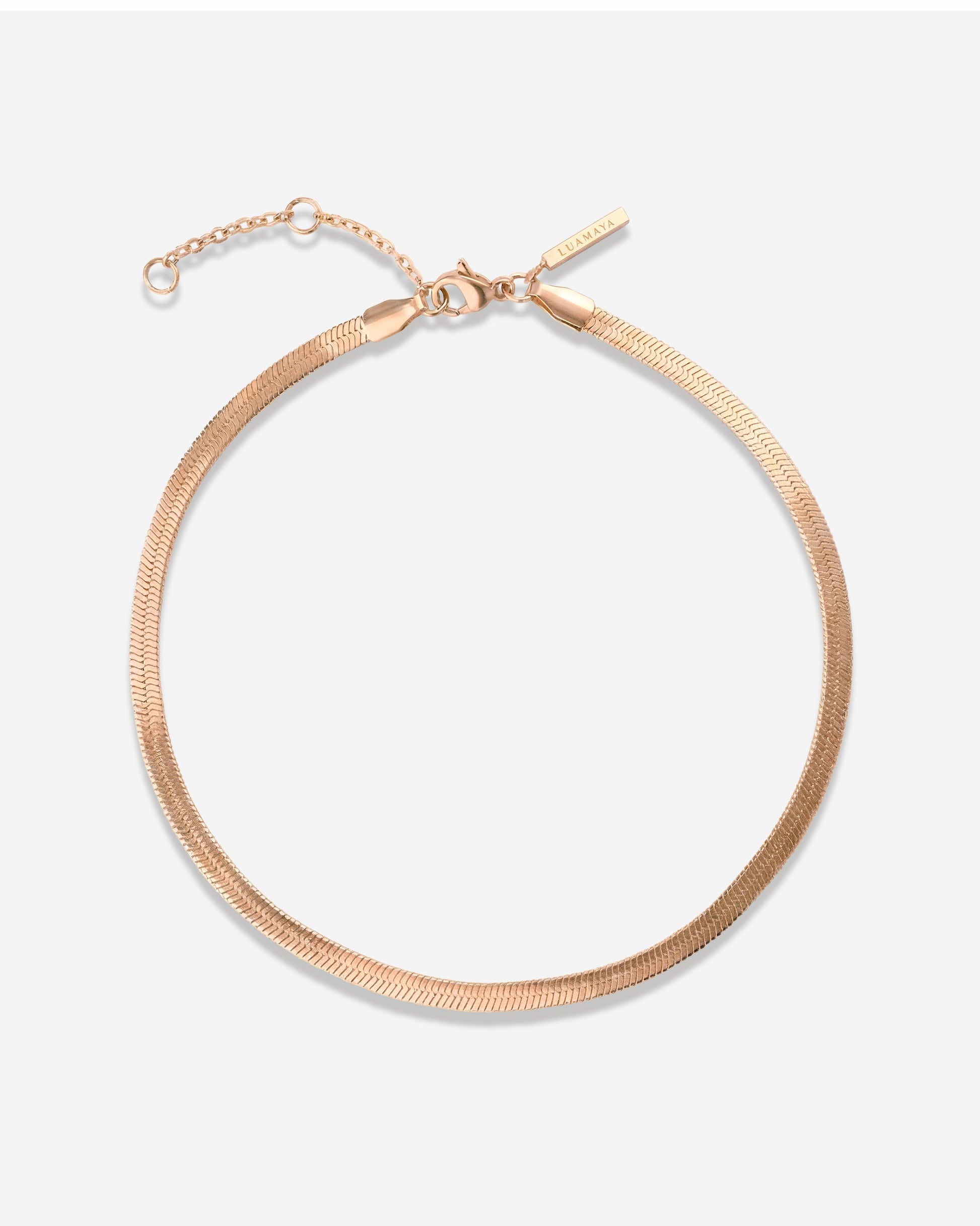 Slim Herringbone Anklet