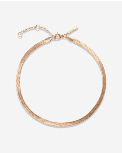 Slim Herringbone Anklet