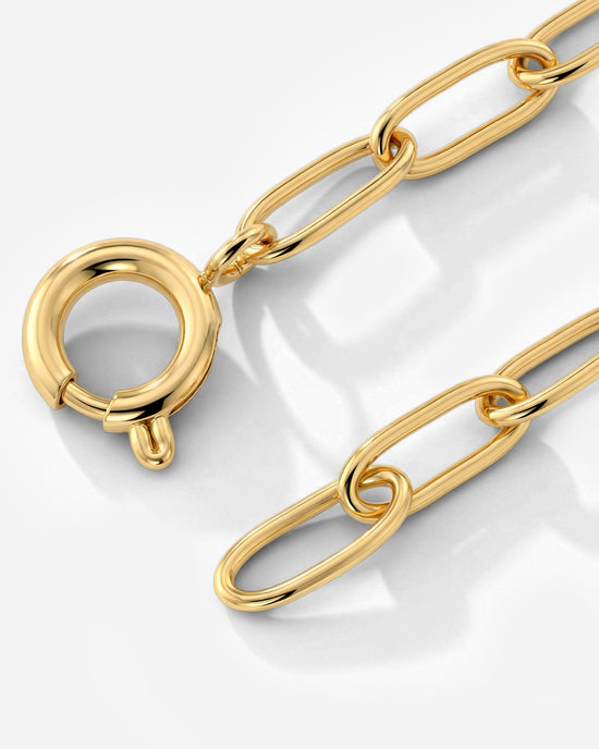 Oval Links Charm Bracelet Set