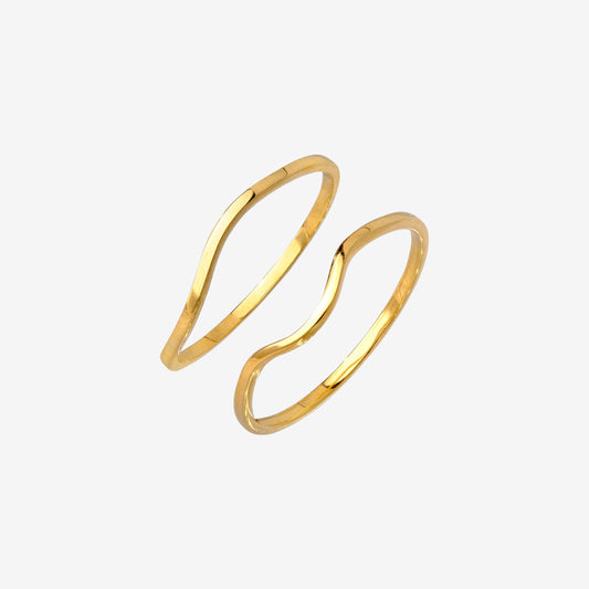 Skinny Dip Ring Duo Gold