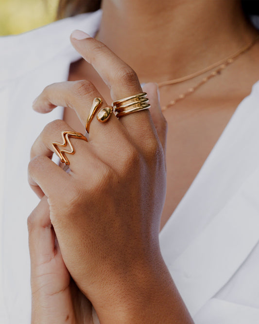 Fluid Motion Ring Roségold