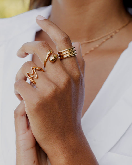 Fluid Motion Ring Roségold