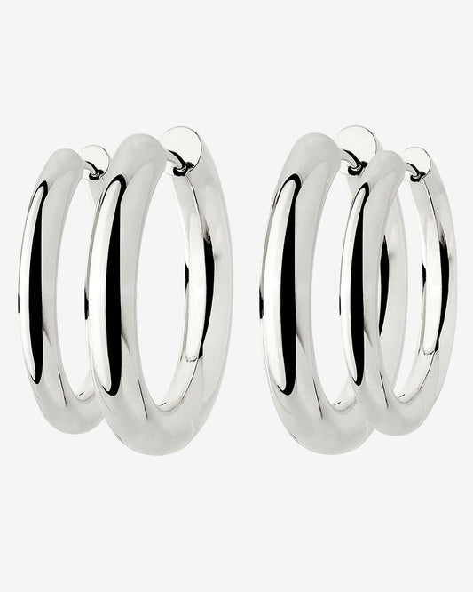 Chunky Lover Hoop Bundle Maxi Silber