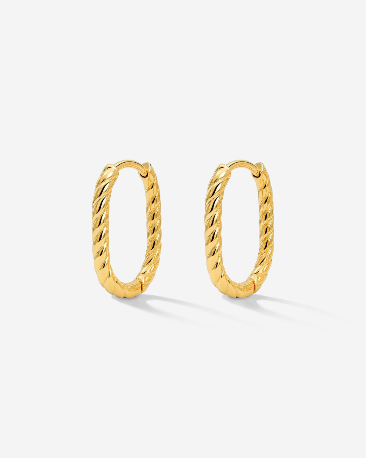 Oval Twisted Hoops Baby Gold