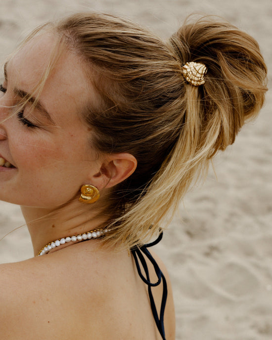 Shell Hair Tie Creme