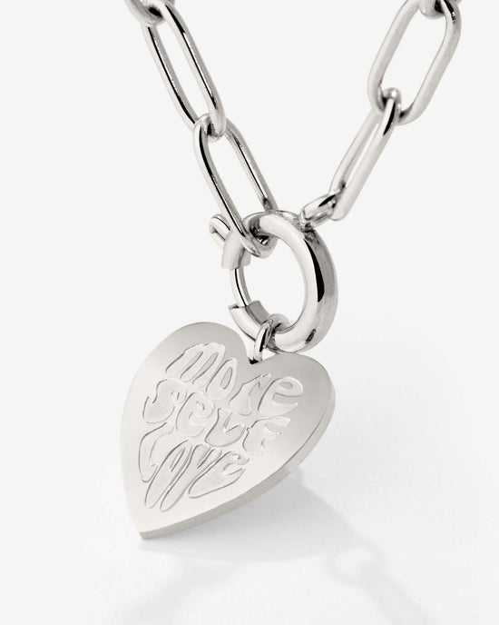 More Self-Love Oval Links Necklace Set Silber