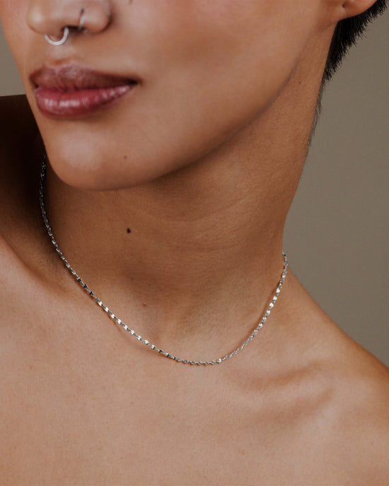 Tinsel Chain Necklace Silber