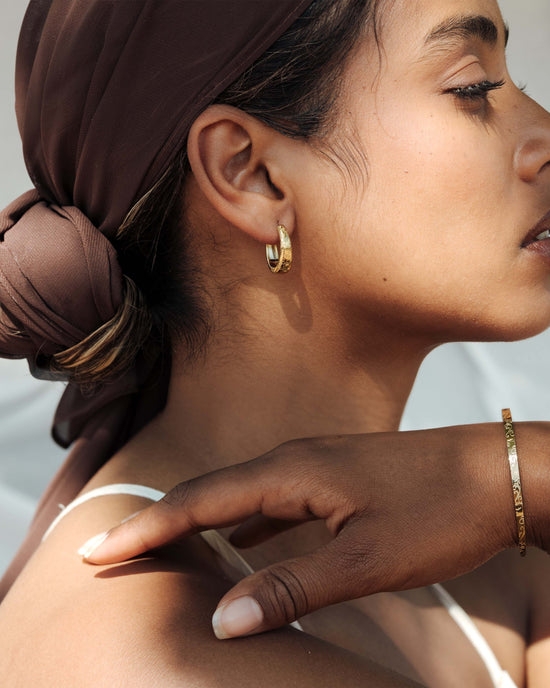 Desert Glow Hoops Gold