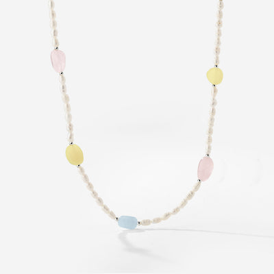 Spring Pastels Necklace Silber