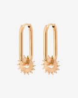 Sun Ray Oval Hoops Small Roségold