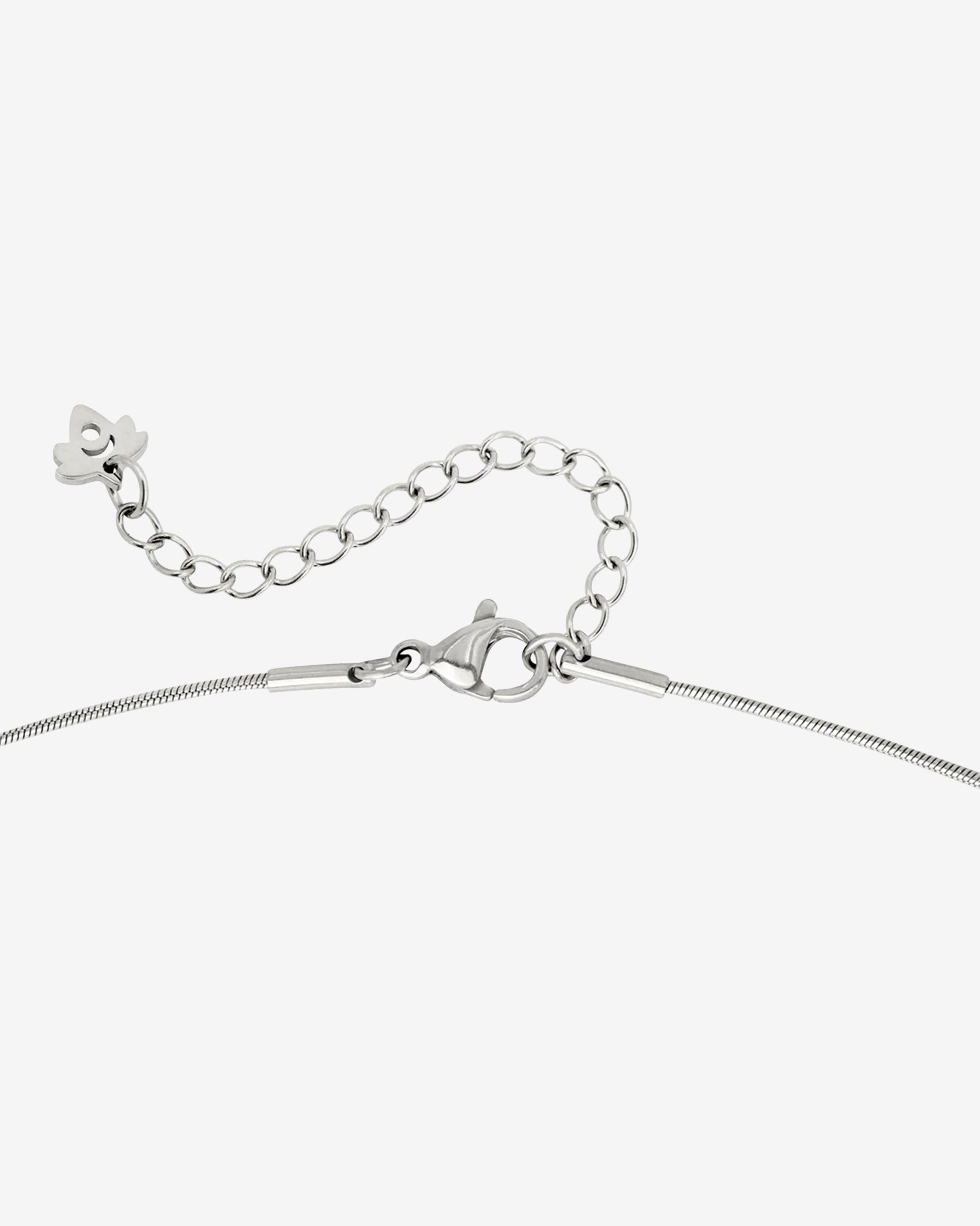 Flower Tile Necklace Silber