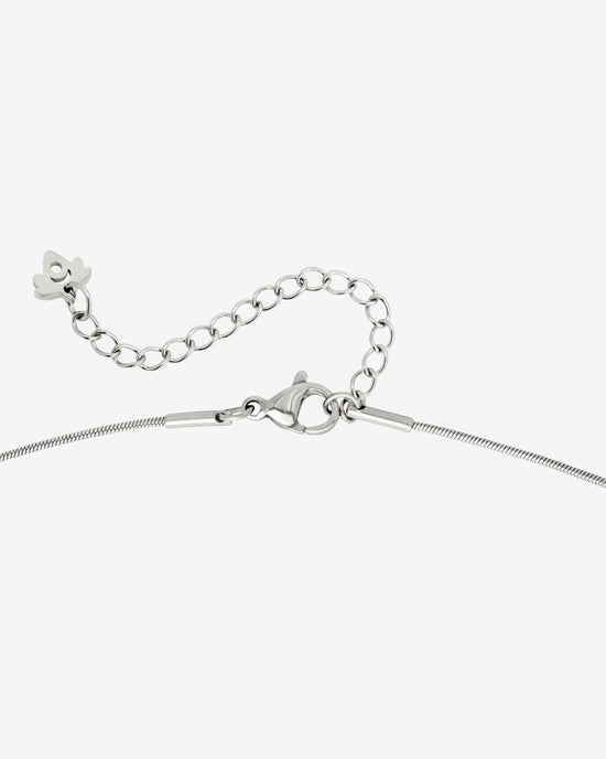 Flower Tile Necklace Silber