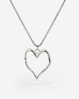 Melting Heart Necklace Silber