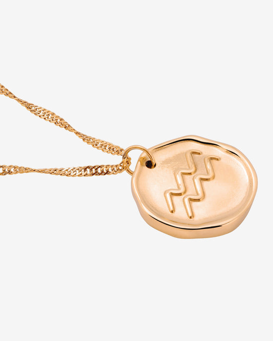 Zodiac Necklace – Aquarius / Wassermann Roségold