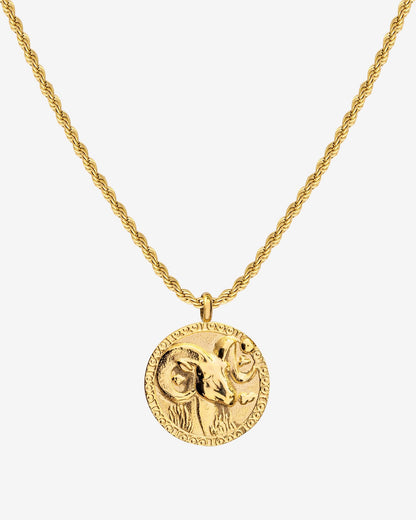 Zodiac Sign Necklace Gold
