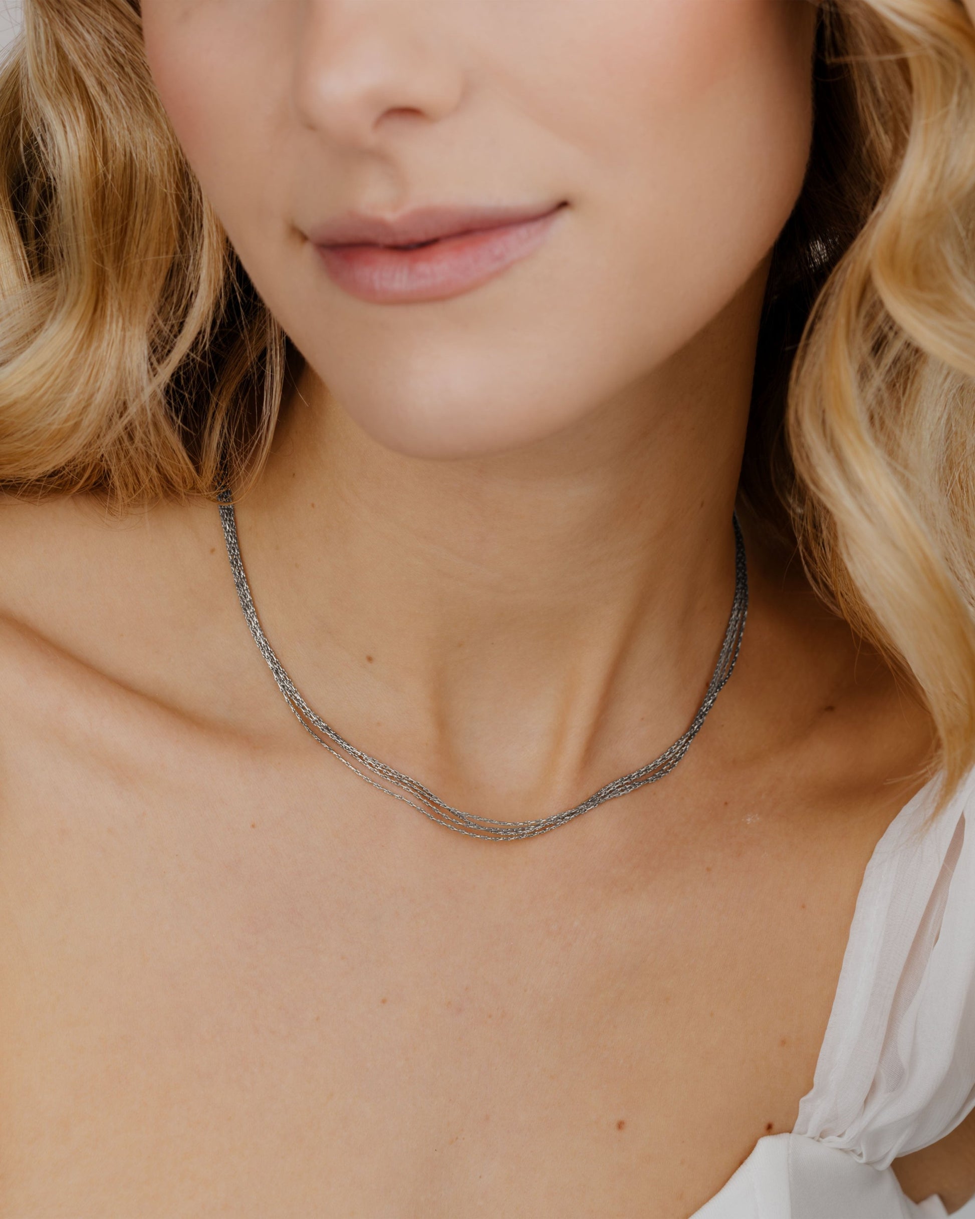 Cascade Layer Necklace Silber