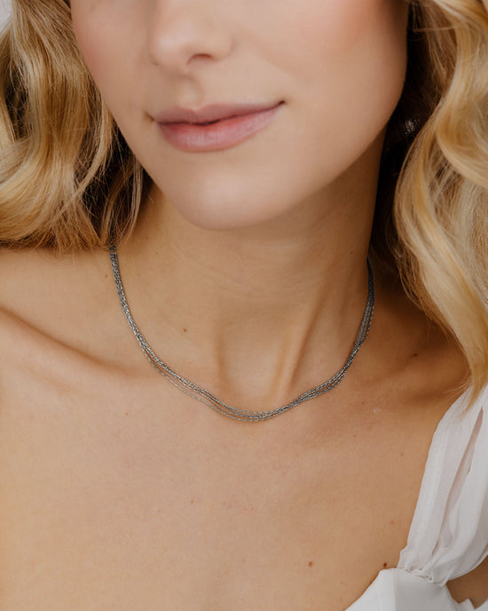 Cascade Layer Necklace Silber