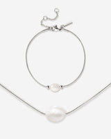 Minimalist Pearl Bundle Silber
