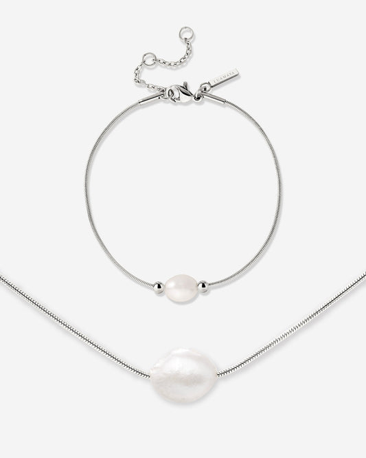 Minimalist Pearl Bundle Silber