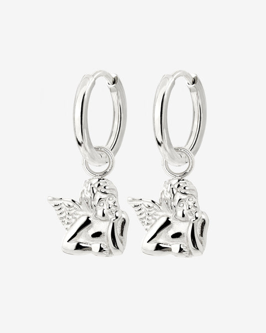 Cherub Hoop Set Small Argento