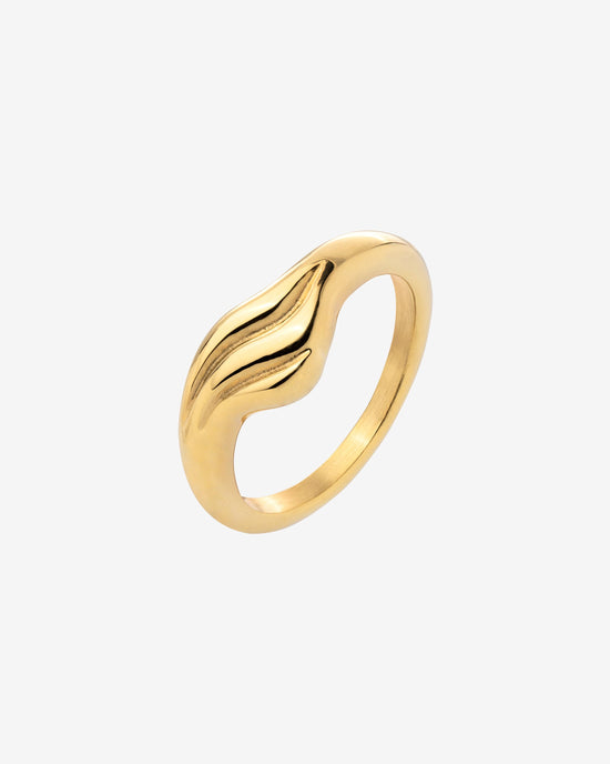 Curvy Wave Ring Gold
