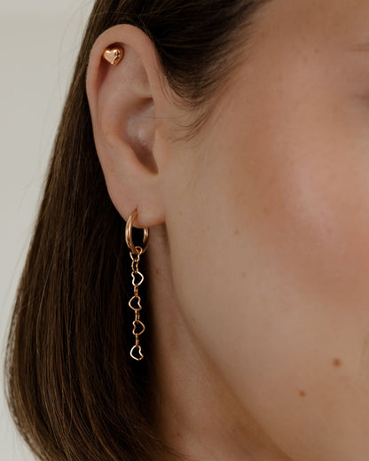 Lovely Heart Piercing Stud Roségold