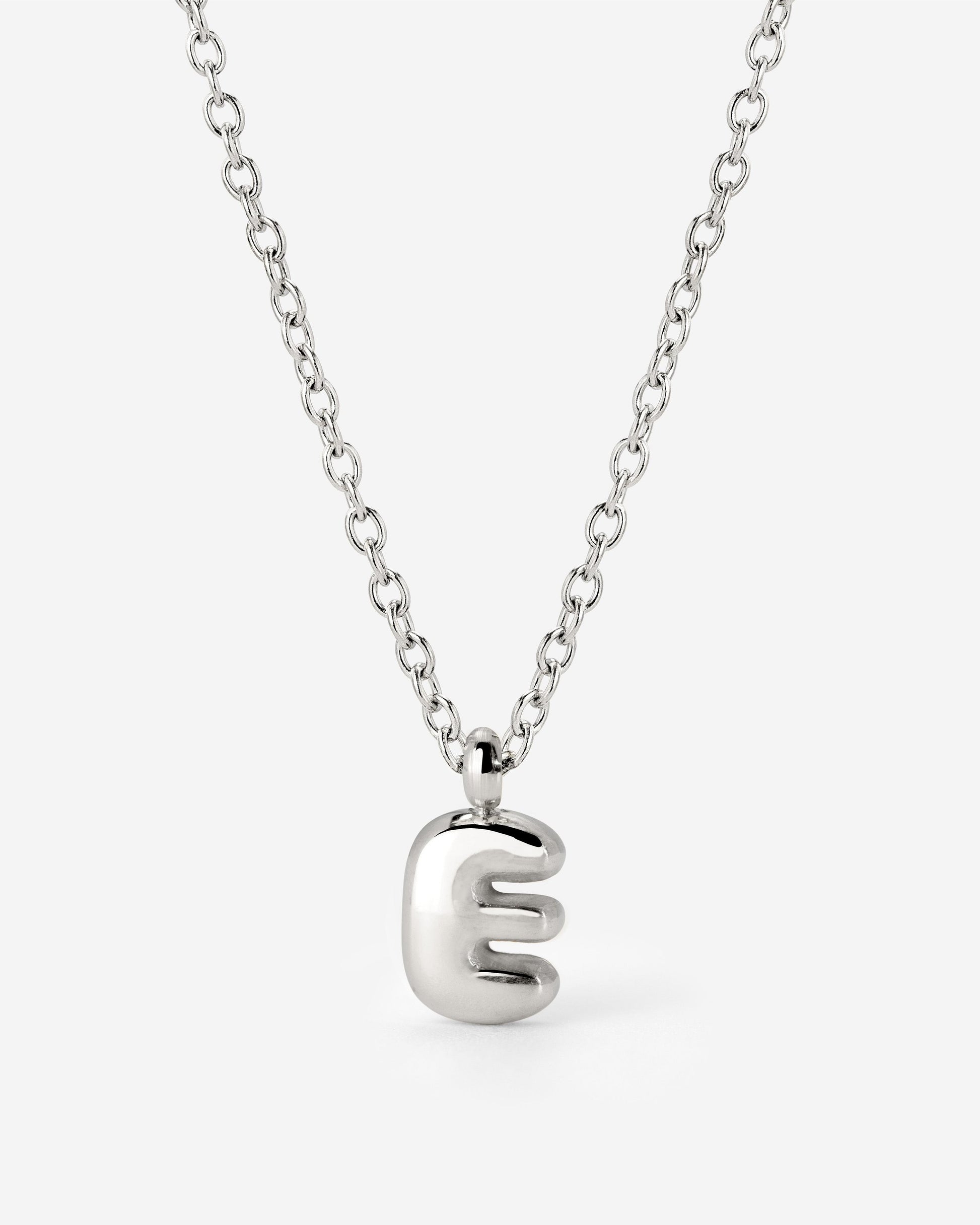 Bubble Letter Necklace Silber
