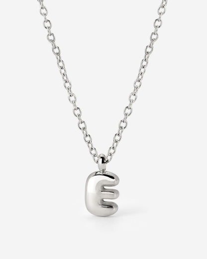 Bubble Letter Necklace Silber