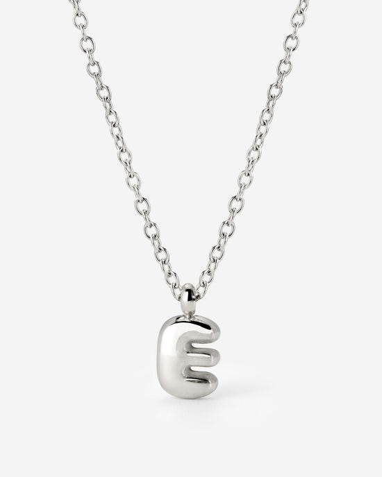 Bubble Letter Necklace Silber