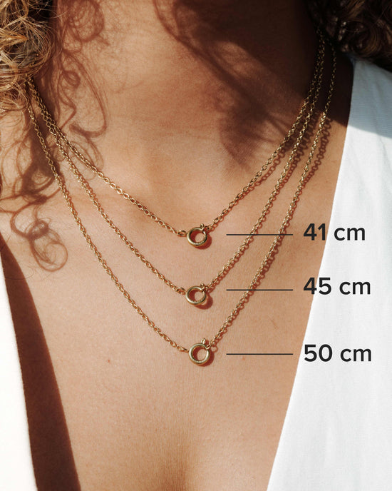 Classic Chain Charm Necklace Roségold