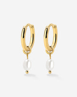 Perla Sola Hoop Set Gold