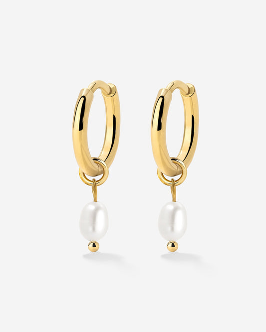 Perla Sola Hoop Set Gold