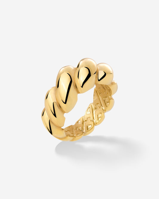 Bold Twist Ring Gold
