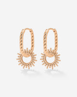 Sunny Oval Twisted Hoop Set Baby Roségold