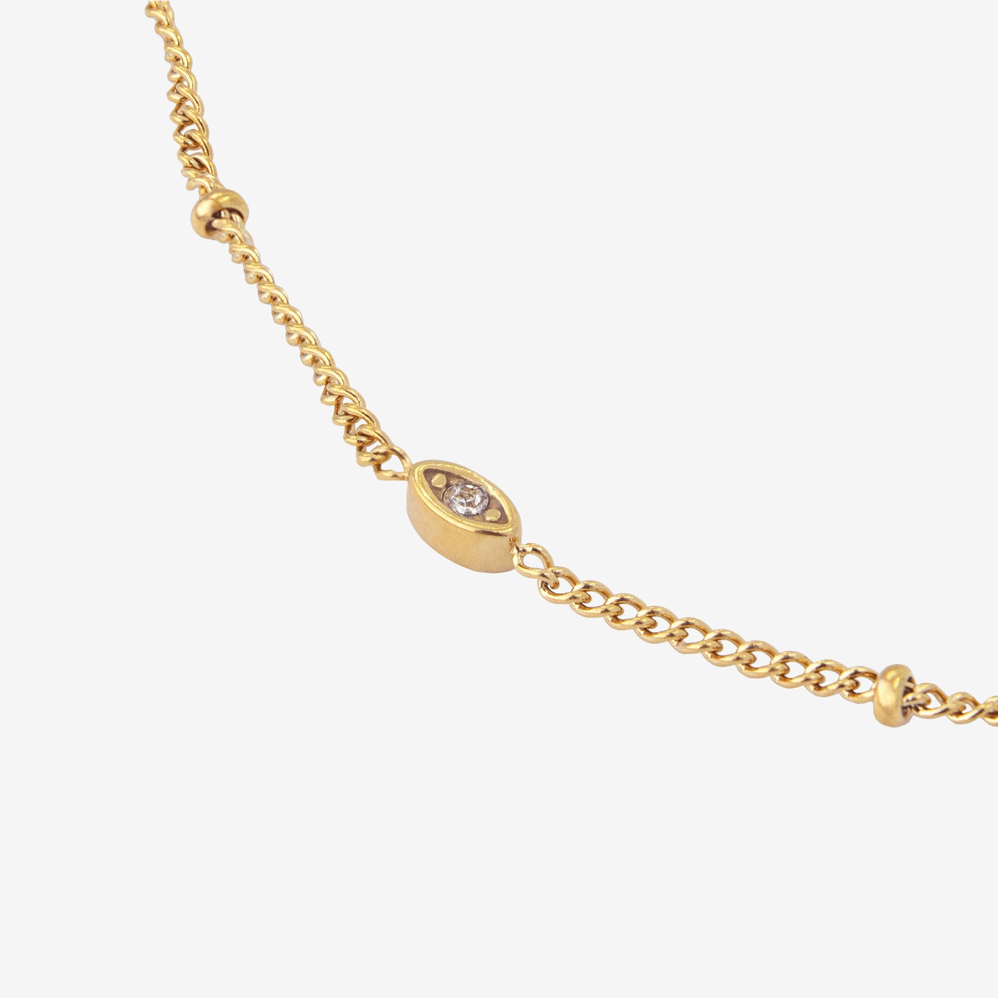 Sparkling Eyes Anklet Gold