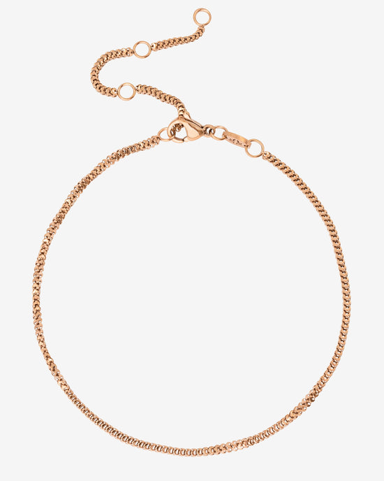 Box Snake Anklet Roségold