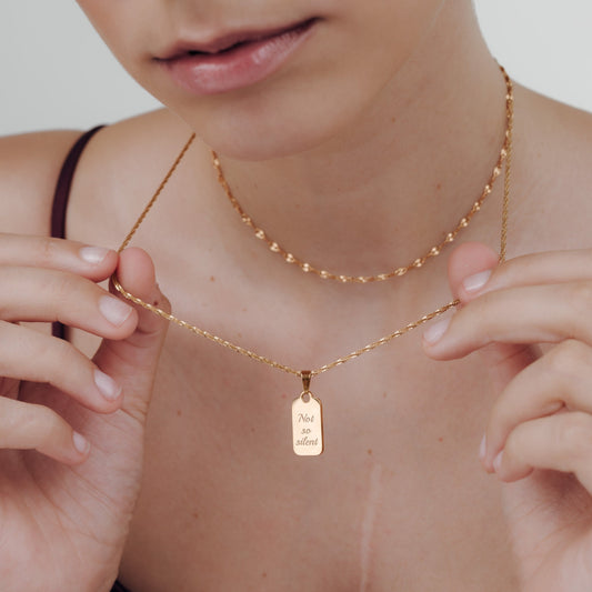 Not so silent Necklace Roségold
