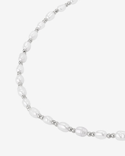 Summertime Pearl Necklace Silber