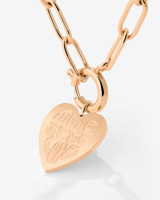 More Self-Love Oval Links Necklace Set Roségold