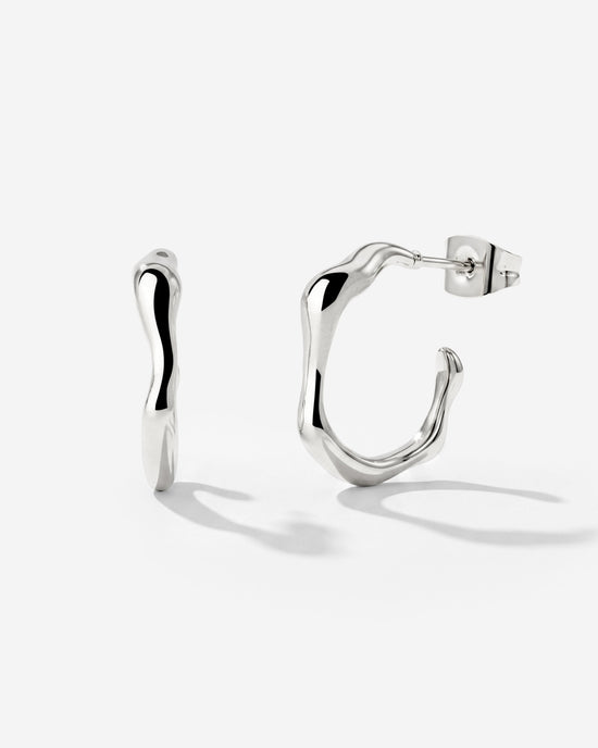 Solar Wave Hoops Studs Medium