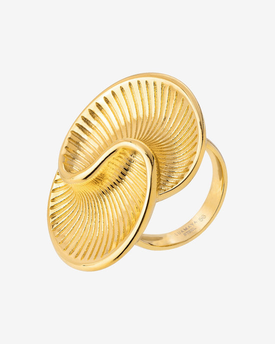 Winding Spiral Ring Gold