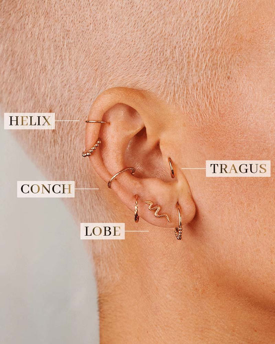 Radiant Flower Piercing Stud Roségold