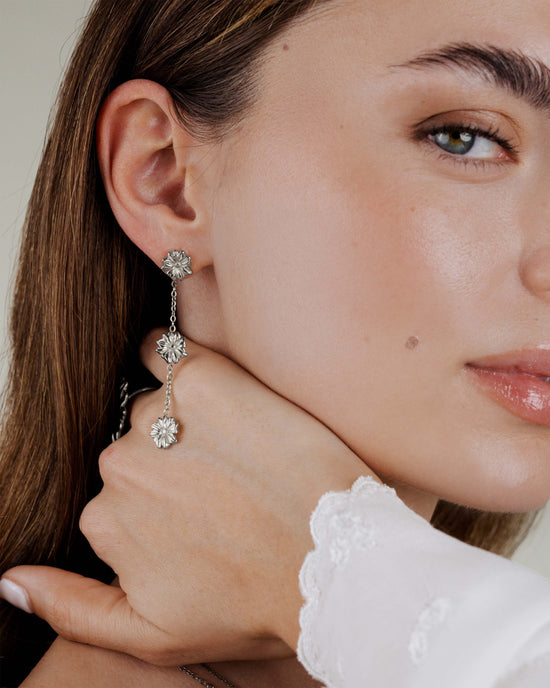 Petal Fall Studs Silber