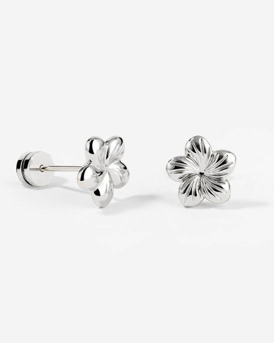 Floral Glow Studs Silber