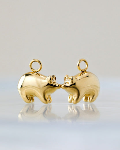 Piggy Hoop Set Small Gold