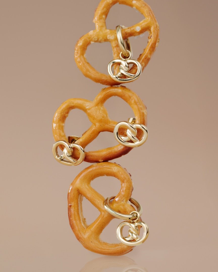 Pretzel Babe Hoop Set Small Rose Gold